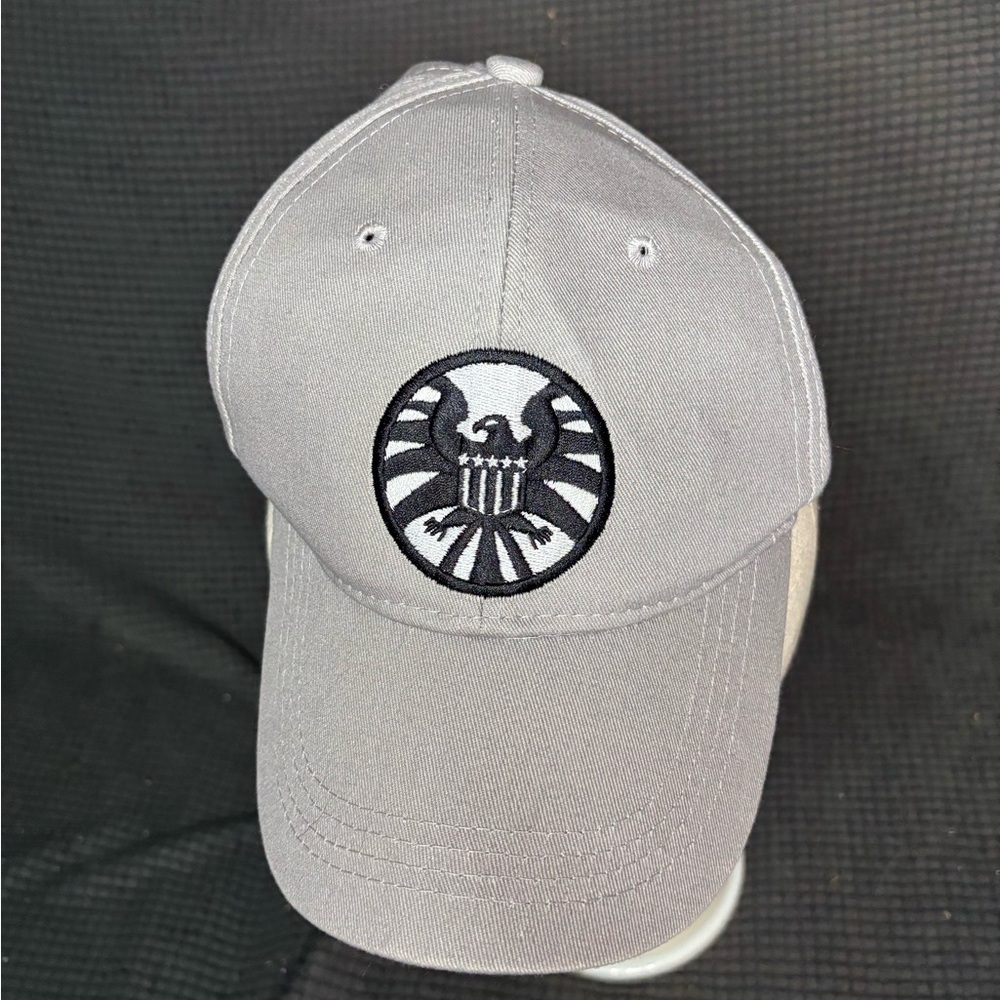 Marvel Avengers Captain Marvel Shield Gray Baseball Cap With Embroidered Logo